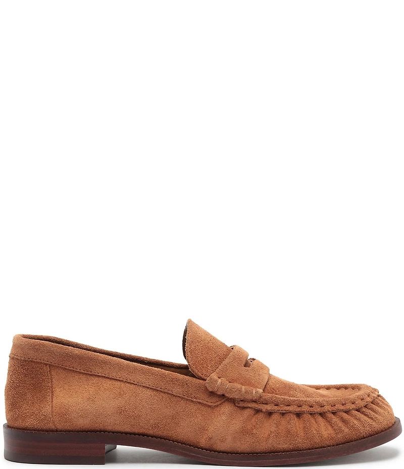 Schutz Tyche Suede Penny Loafers