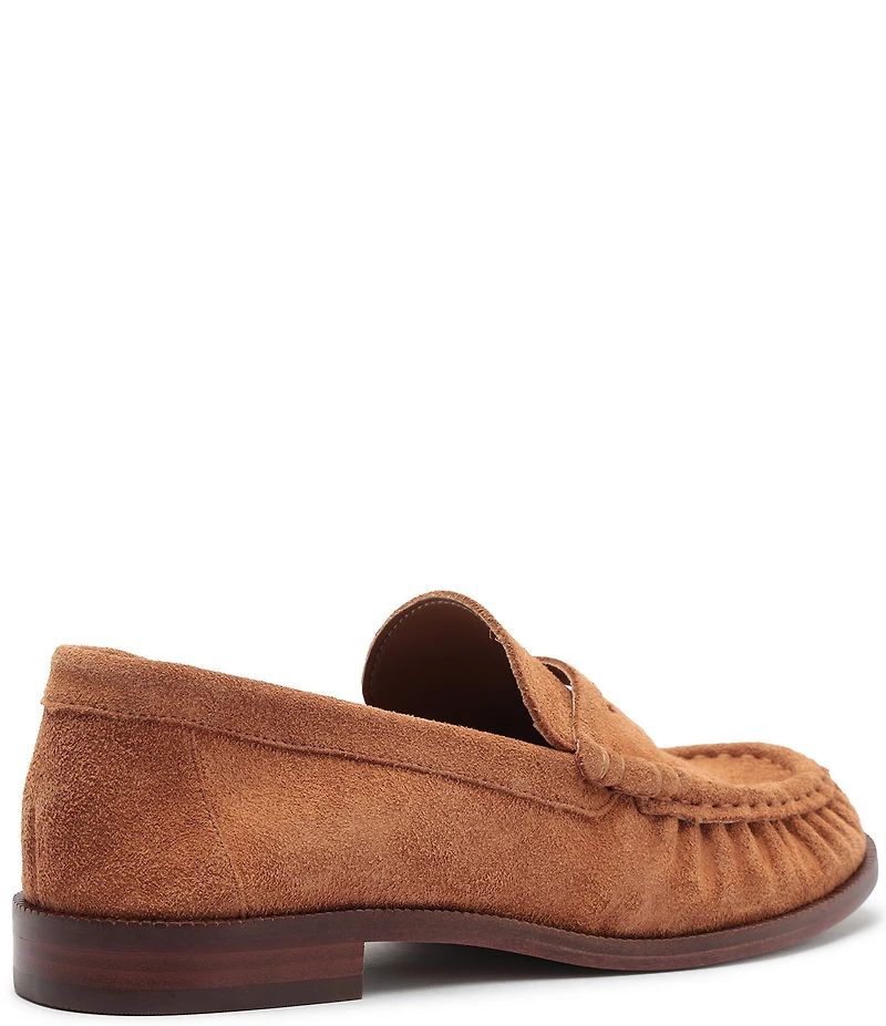 Schutz Tyche Suede Penny Loafers