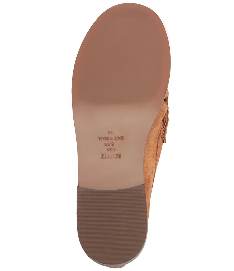 Schutz Tyche Suede Penny Loafers