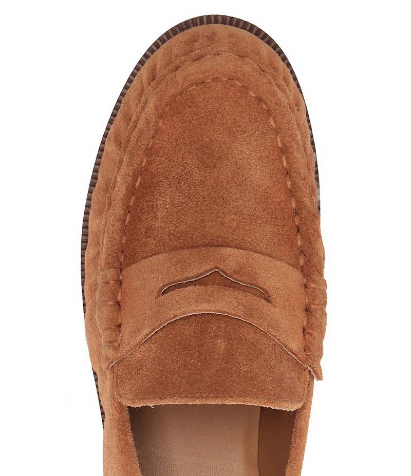 Schutz Tyche Suede Penny Loafers