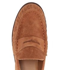 Schutz Tyche Suede Penny Loafers