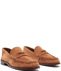 Schutz Tyche Suede Penny Loafers