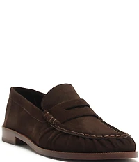 Schutz Tyche Suede Penny Loafers