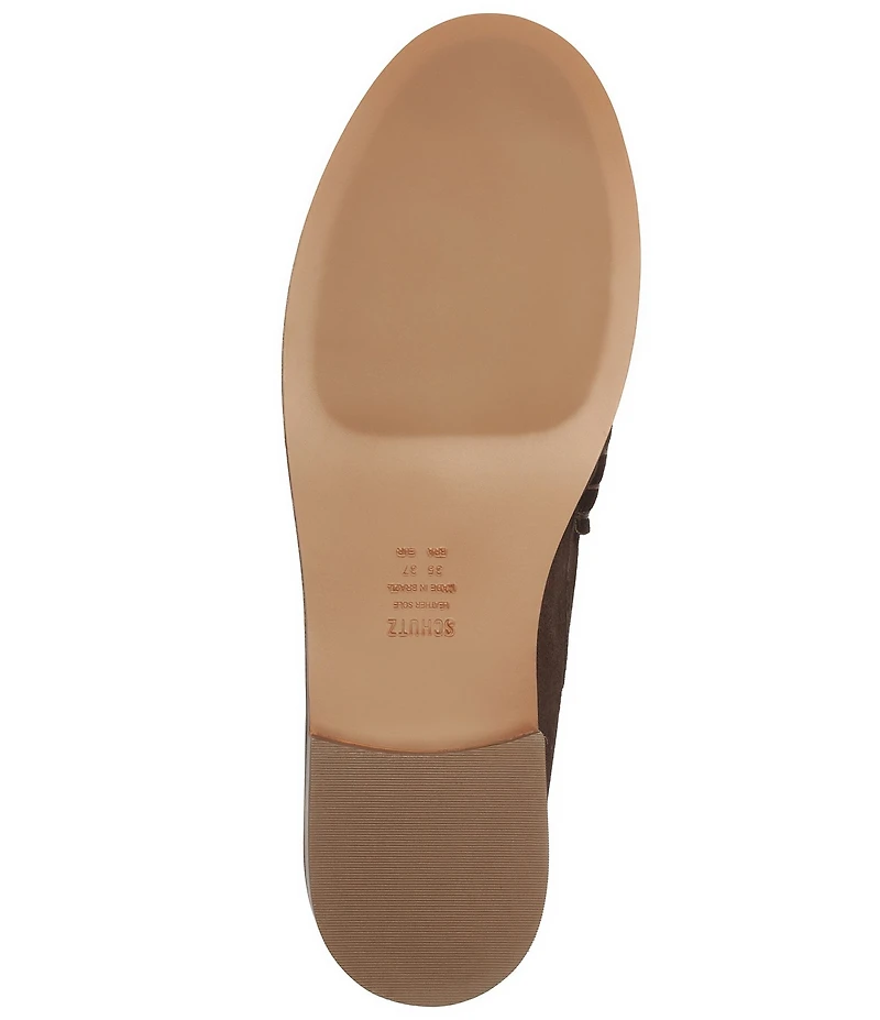 Schutz Tyche Suede Penny Loafers
