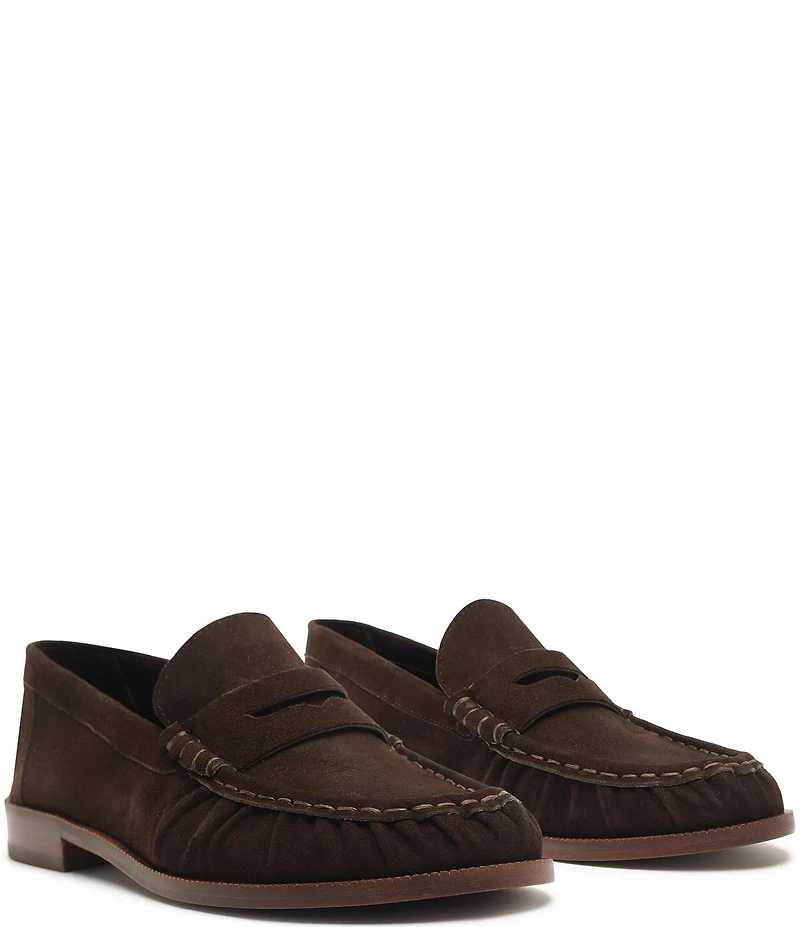 Schutz Tyche Suede Penny Loafers