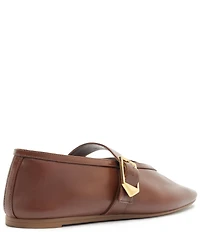 Schutz Vick Leather Buckle Strap Mary Jane Ballet Flats