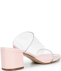 Schutz Victorie Vinyl Banded Block Heel Sandals