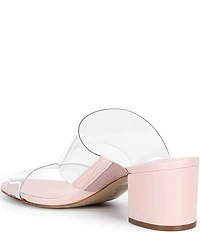 Schutz Victorie Vinyl Banded Block Heel Sandals