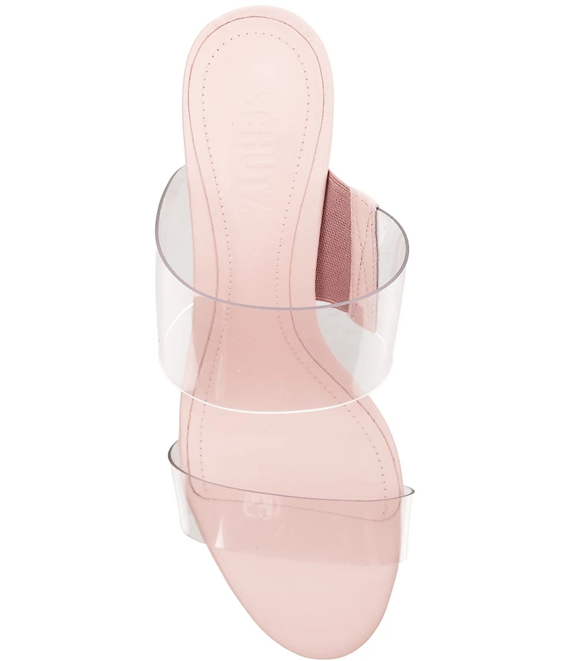 Schutz Victorie Vinyl Banded Block Heel Sandals