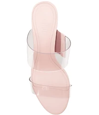 Schutz Victorie Vinyl Banded Block Heel Sandals