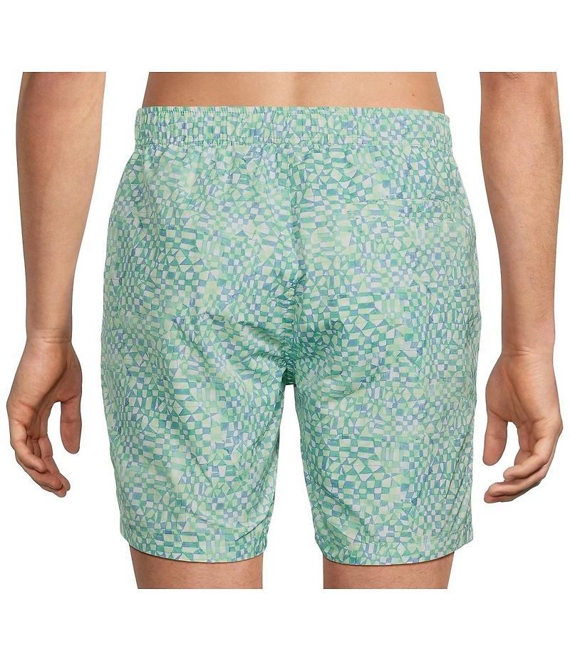 Scotch & Soda Allover Print 6#double; Inseam Swim Trunks
