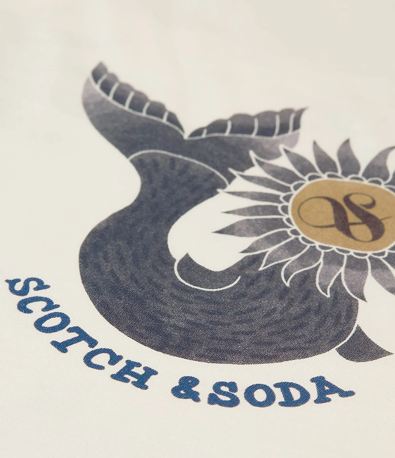 Scotch & Soda Artwork Loose-Fit Graphic Short Sleeve T-Shirt