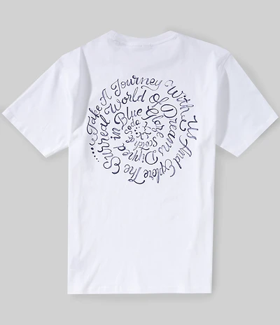 Scotch & Soda Delfts Blauw Artwork Relaxed-Fit Short Sleeve T-Shirt