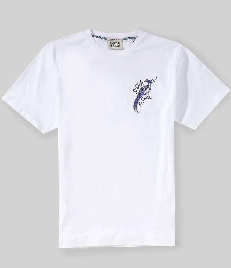Scotch & Soda Delfts Blauw Artwork Relaxed-Fit Short Sleeve T-Shirt