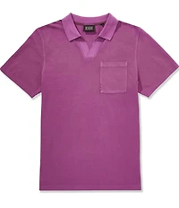 Scotch & Soda Garment-Dyed Pique Relaxed Fit Short Sleeve Polo Shirt