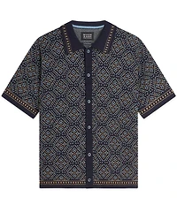 Scotch & Soda Jacquard Short Sleeve Knit Shirt