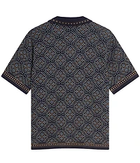 Scotch & Soda Jacquard Short Sleeve Knit Shirt