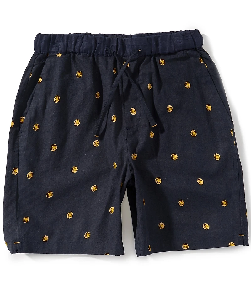 Scotch & Soda Linen-Blend Printed 7#double; Inseam Shorts