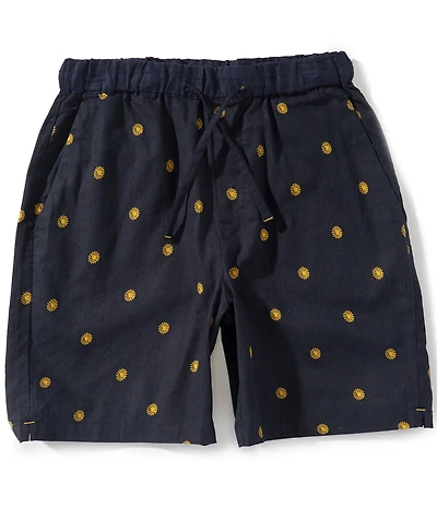 Scotch & Soda Linen-Blend Printed 7#double; Inseam Shorts