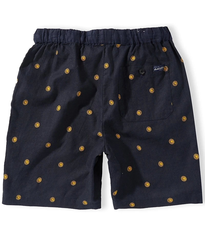 Scotch & Soda Linen-Blend Printed 7#double; Inseam Shorts