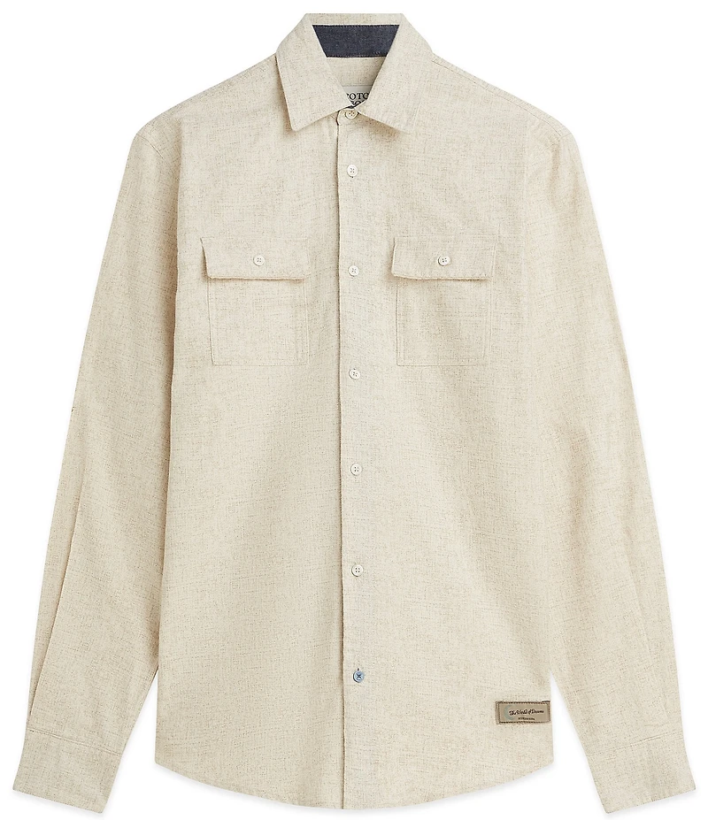 Scotch & Soda Melange Long Sleeve Woven Shirt