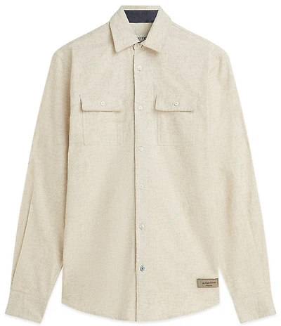 Scotch & Soda Melange Long Sleeve Woven Shirt