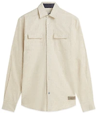 Scotch & Soda Melange Long Sleeve Woven Shirt