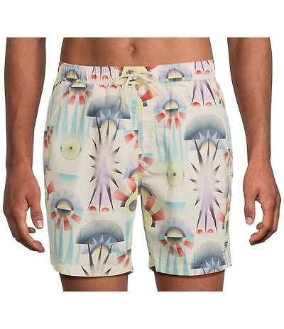 Scotch & Soda Printed 6#double; Inseam Swim Trunks