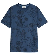Scotch & Soda Printed Relaxed-Fit Short Sleeve T-Shirt