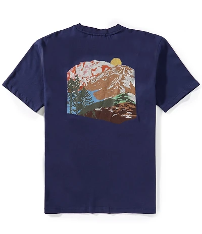 Scotch & Soda Relaxed Fit Cross-Stitch Artwork Short Sleeve T-Shirt