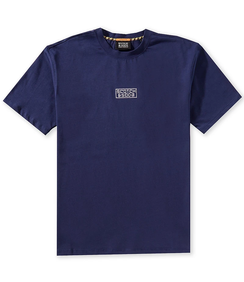 Scotch & Soda Relaxed Fit Cross-Stitch Artwork Short Sleeve T-Shirt