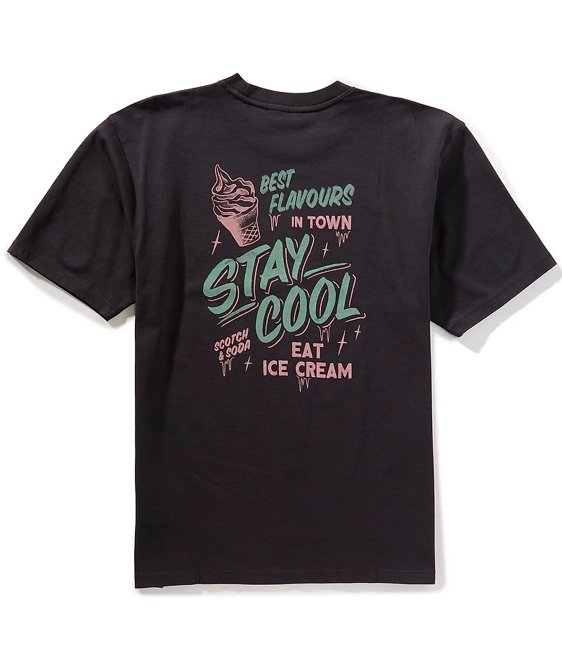 Scotch & Soda Relaxed Fit Stay Cool Graphic Print Short Sleeve T-Shirt