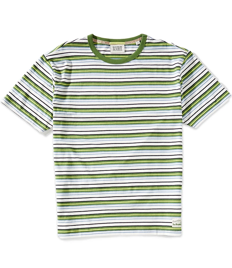 Scotch & Soda Relaxed Fit Striped Short Sleeve T-Shirt
