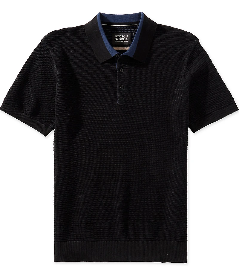 Scotch & Soda Structure Knit Polo Shirt