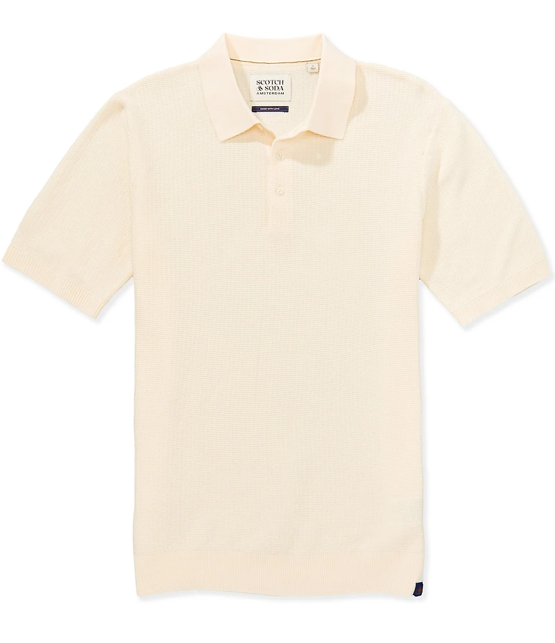 Scotch & Soda Structured Short Sleeve Polo Shirt
