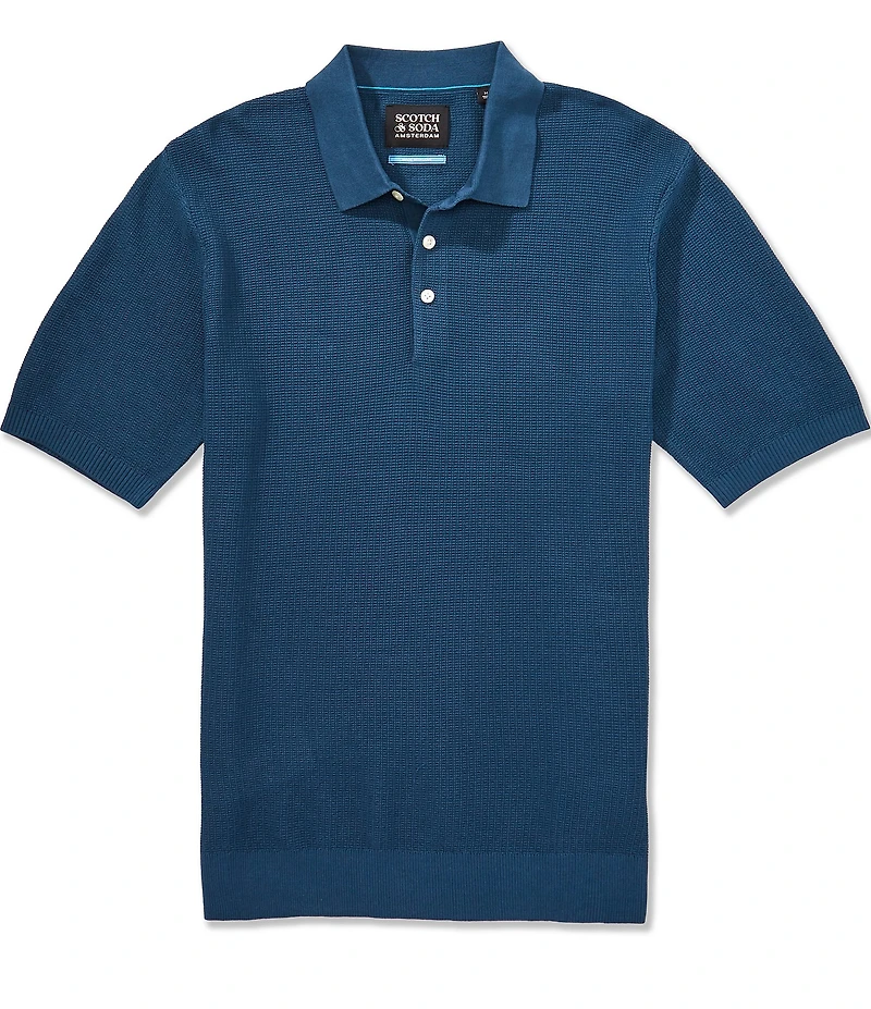 Scotch & Soda Structured Short Sleeve Polo Shirt