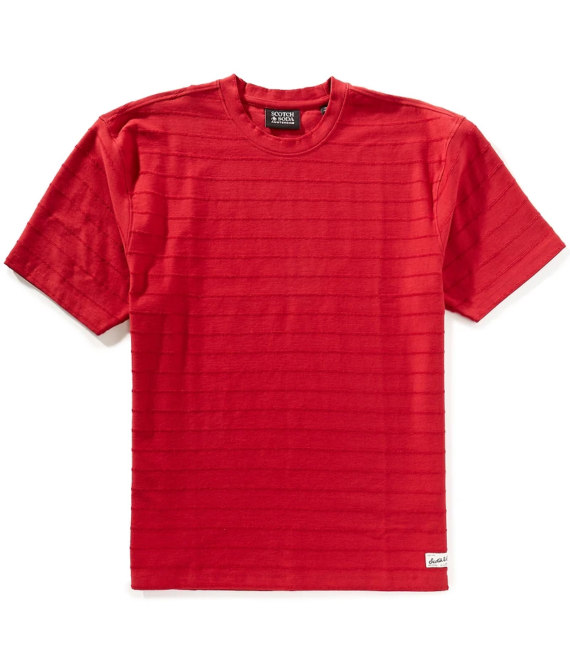 Scotch & Soda Toweling Stripe Short Sleeve T-Shirt