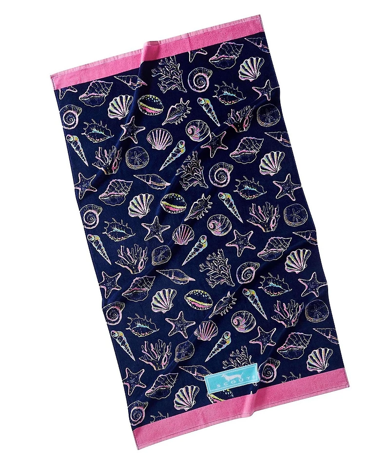 SCOUT Summer Shop Collection Bombshell Printed Velour Beach Towel