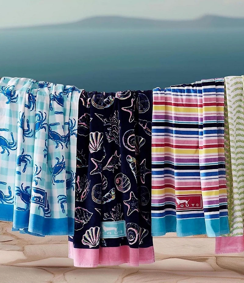 SCOUT Summer Shop Collection Bombshell Printed Velour Beach Towel