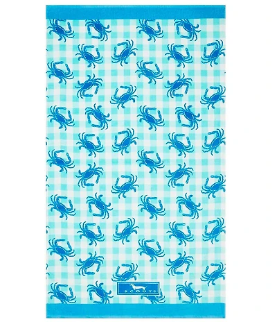 SCOUT Summer Shop Collection Leonardo Da Pinchy Crab Printed Velour Beach Towel