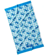 SCOUT Summer Shop Collection Leonardo Da Pinchy Crab Printed Velour Beach Towel