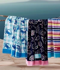 SCOUT Summer Shop Collection Leonardo Da Pinchy Crab Printed Velour Beach Towel