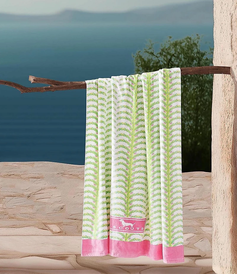 SCOUT Summer Shop Collection Shake Your Palm Palms Printed Velour Beach Towel