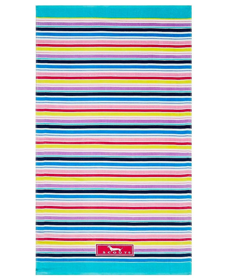 SCOUT Summer Shop Collections Stripe A Pose Printed Velour Beach Towel