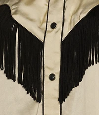 Scully Western Fringe Collared Long Sleeve Blouse