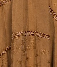 Scully Sleeveless Lace-Up Embroidered Floral Jacquard Tie Waist Midi Dress