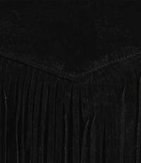 Scully Western Tiered Suede Fringe Mini Skirt