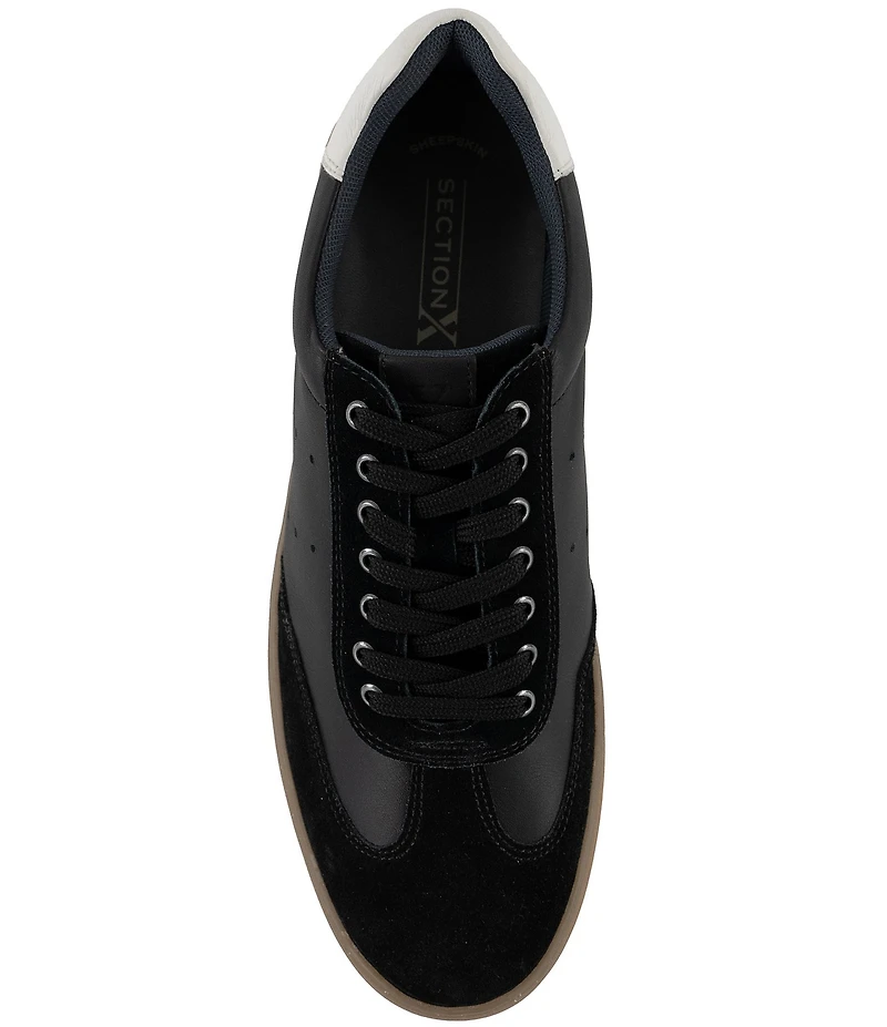 Section X Men's Austin Leather Suede Lace-Up Sneakers