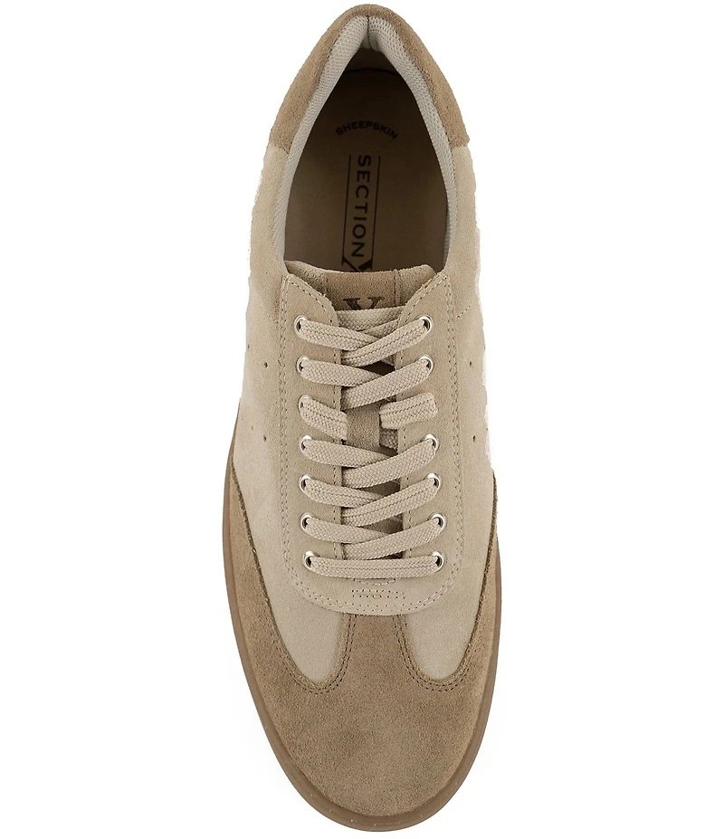 Section X Men's Austin Leather Suede Lace-Up Sneakers