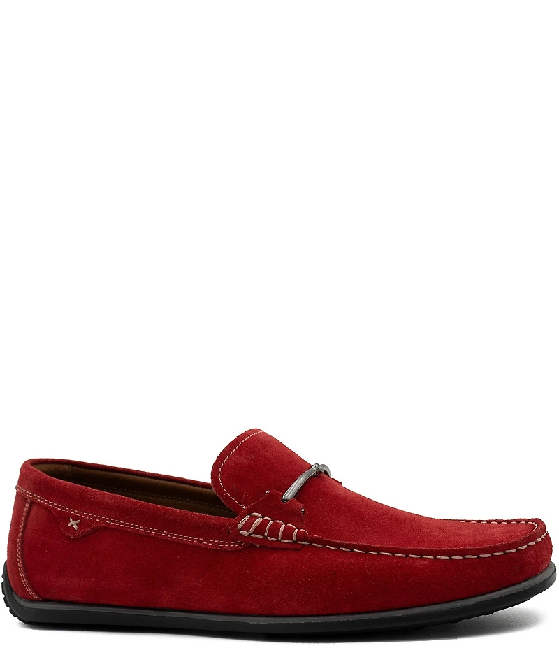 Section X Men's Darion Suede Bit Buckle Loafers